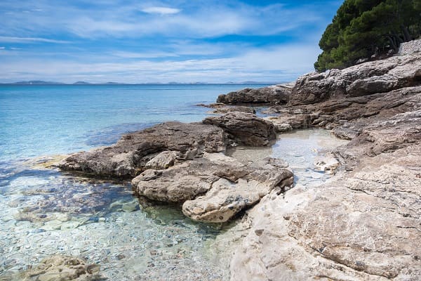 Strand Slanica - Murter, Kroatië