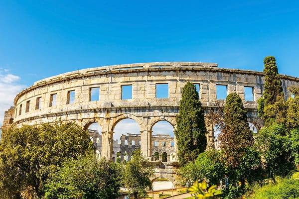 Amfitheater in Pula, Kroatië